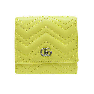 Gucci Double GG Leather Bifold Wallet Yellow